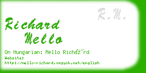 richard mello business card